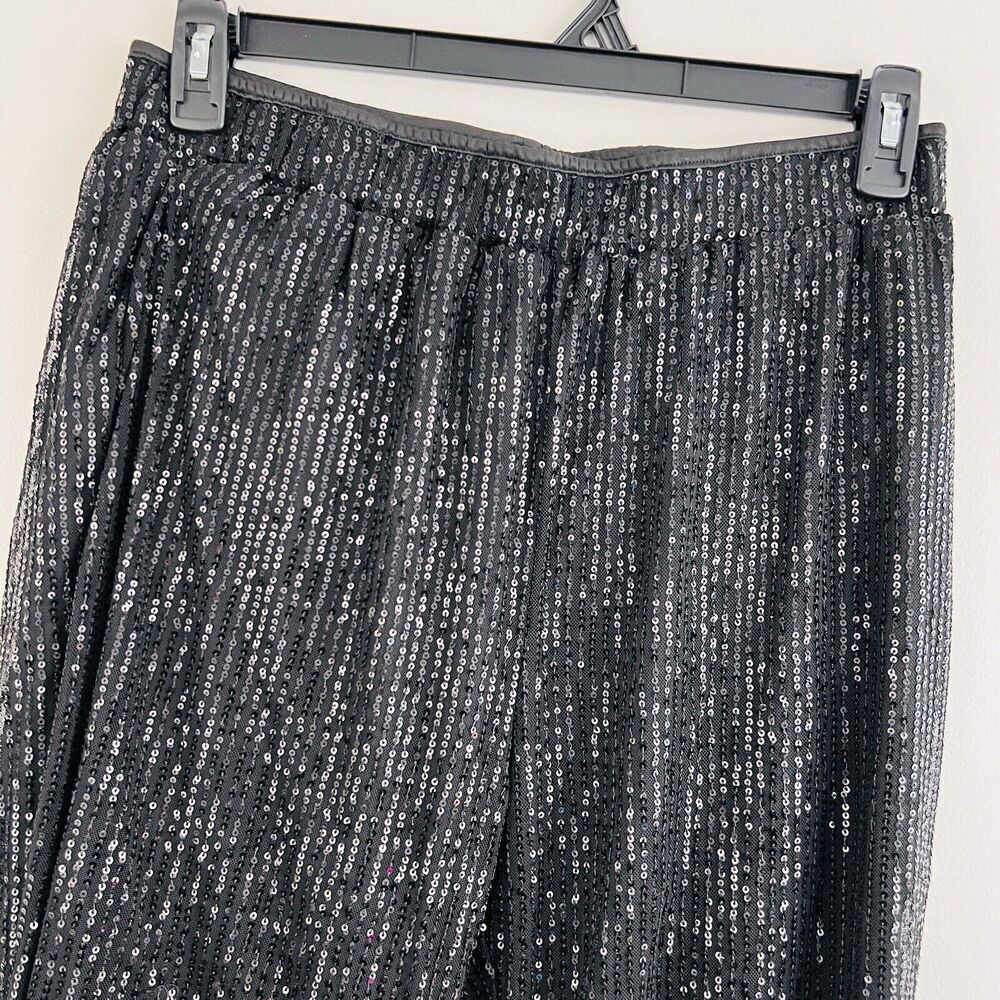 Clearance🎉SheIn Black & Silver Shimmery Glittery Glam Pants ~ Plus 0XL